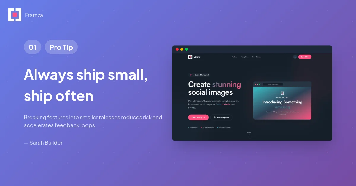 Quick Tip template preview