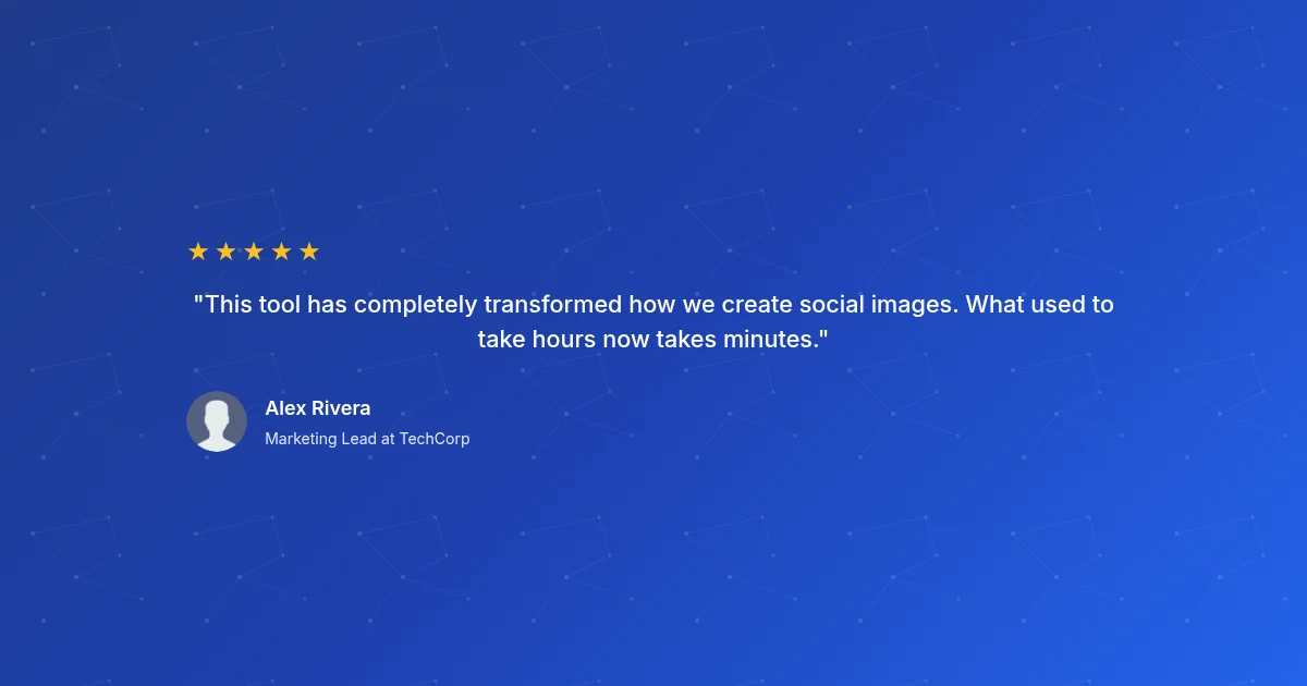 Testimonial template preview